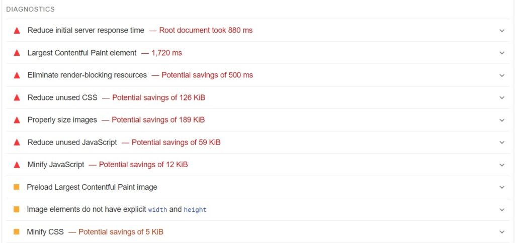 load speed recommendations